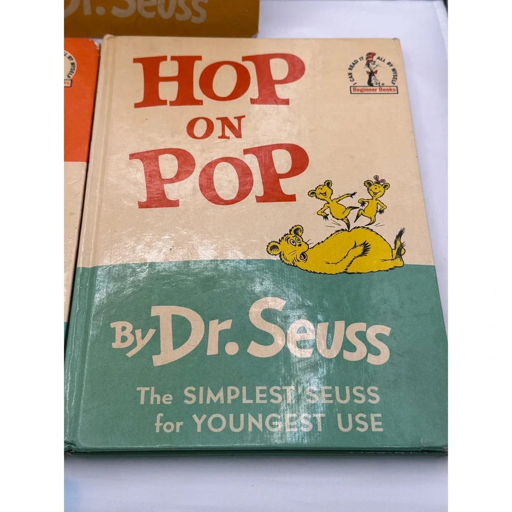 Dr. Seuss Beginner Books Lot: Fox in Socks, Hop on Pop, Go Dog Go1961, 1963,1965